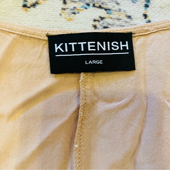 ⭐️ KITTENISH Beige Sleeveless Button Front Crop Jumpsuit - Picture 4 of 6